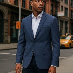 Tommy Hilfiger Micro-Check Wool Blazer | Modern Classic Tailoring